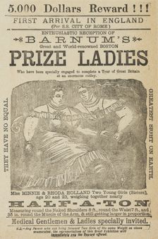 Enthusiastic Reception of Barnum's Great and World-renowned Boston Prize Ladies, c1885. Creator: Unknown