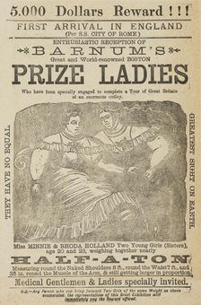 Enthusiastic Reception of Barnum's Great and World-renowned Boston Prize Ladies, c1885. Creator: Unknown