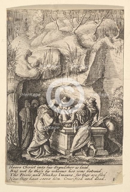 Entombment, 1625-77. Creator: Wenceslaus Hollar.