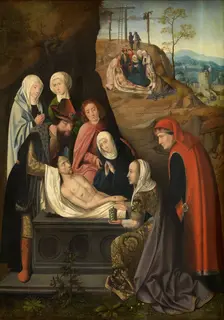 Entombment and the Lamentaion over the dead Christ, 1510-1520. Creator: Master of Hoogstraaten