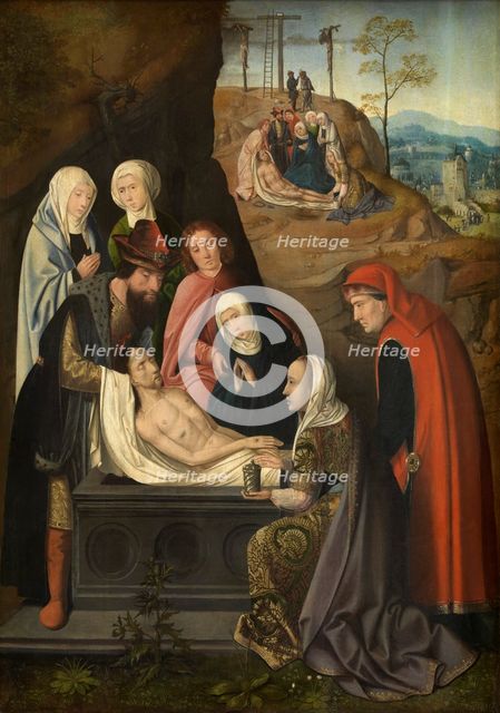 Entombment and the Lamentaion over the dead Christ, 1510-1520. Creator: Master of Hoogstraaten.