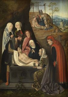 Entombment and the Lamentaion over the dead Christ, 1510-1520. Creator: Master of Hoogstraaten