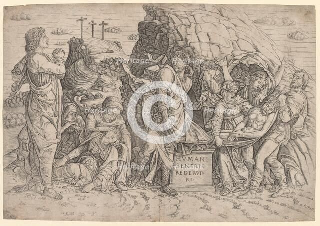 Entombment, c. 1509. Creator: Giovanni Antonio da Brescia (Italian, 1450-1530).