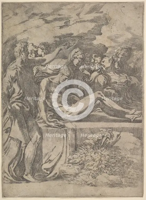 Entombment, ca. 1527-30. Creator: Parmigianino.