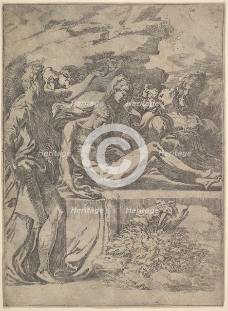 Entombment, ca. 1527-30. Creator: Parmigianino.