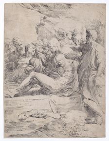 Entombment Facing Left, 1529-1530., 1529-1530. Creator: Parmigianino