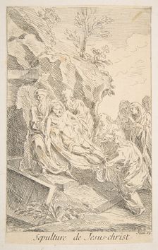 Entombment of Christ.n.d. Creators: Claude Gillot, Jacques Gabriel Huquier