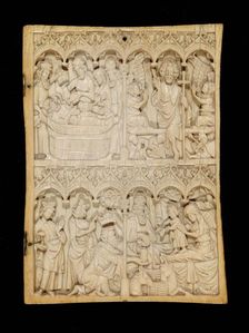 Entombment of Christ / Resurrection and Nativity, 1325-1375. Creator: Unknown