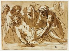 Entombment (recto); Virgin and Child with the Infant John the Baptist (verso), n.d. Creator: Unknown