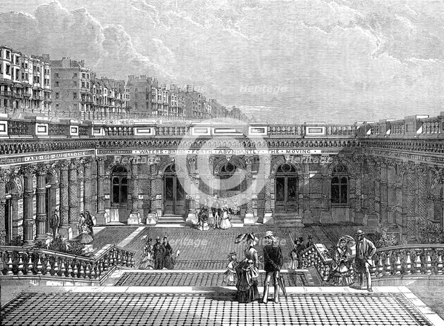Entrance Court of the Brighton Aquarium, 1872. Creator: Unknown.