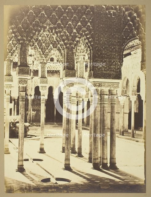 Entrance Court of the Lions, Alhambra, c. 1960. Creator: Charles Clifford.