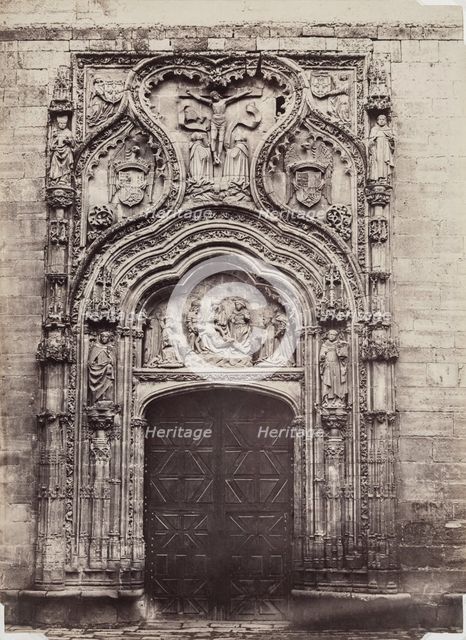 Entrance, Church of Santa Cruz, Segovia, between 1880 and 1890. Creator: Juan Laurent.