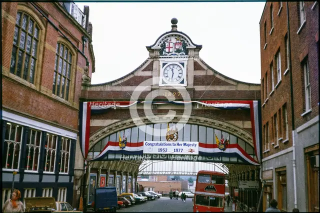 Entrance arch, Windsor and Eton Central Station, Windsor, Windsor and Maidenhead, 1977. Creator: Dorothy Chapman.