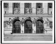 Entrance arches, Boston Public Library, Boston, Mass., c1907. Creator: Unknown