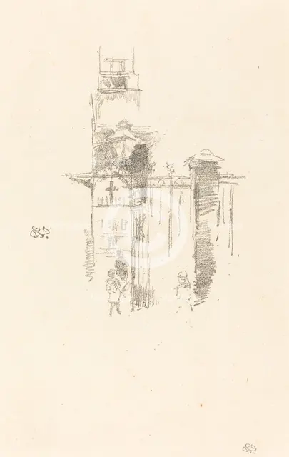 Entrance Gate, 1887. Creator: James Abbott McNeill Whistler.