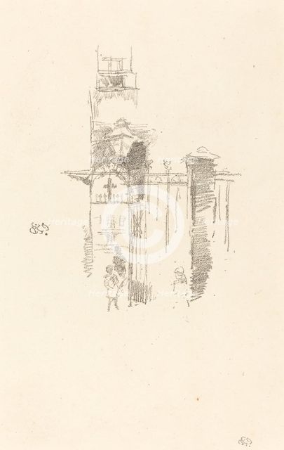 Entrance Gate, 1887. Creator: James Abbott McNeill Whistler.
