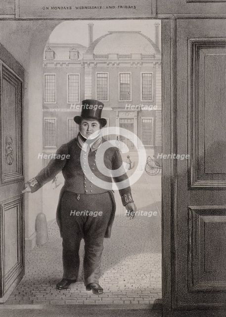 Entrance Gate, British Museum, Holborn, London, c1850. Artist: Alexander O'Driscoll