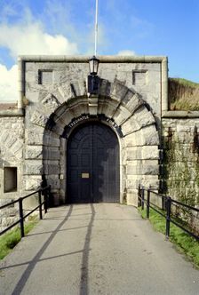 Entrance gatehouse to Tregantle Fort, Antony, Cornwall, 2000. Artist: JO Davies
