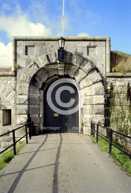 Entrance gatehouse to Tregantle Fort, Antony, Cornwall, 2000. Artist: JO Davies