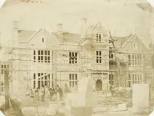 Entrance gates, Bradfield House, Uffculme, Devon, 1853. Creator: Unknown