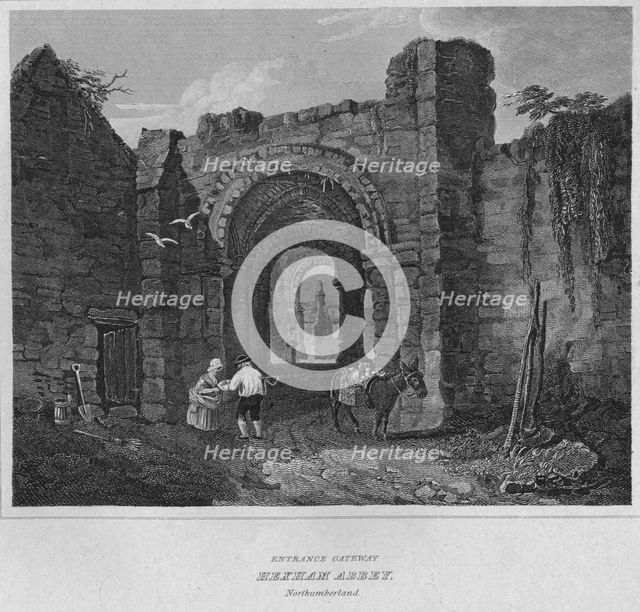'Entrance Gateway - Hexham Abbey, Northumberland', 1814. Artist: John Greig.