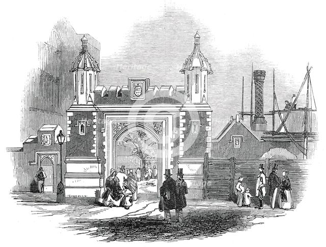 Entrance gateway, Lincoln's Inn Fields, 1845. Creator: Unknown.