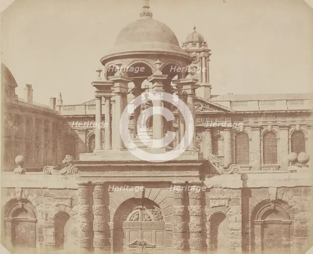 Entrance Gateway, Queen's College, Oxford, April 9, 1843. Creator: William Henry Fox Talbot.