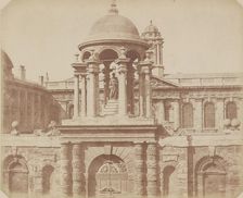 Entrance Gateway, Queen's College, Oxford, April 9, 1843. Creator: William Henry Fox Talbot