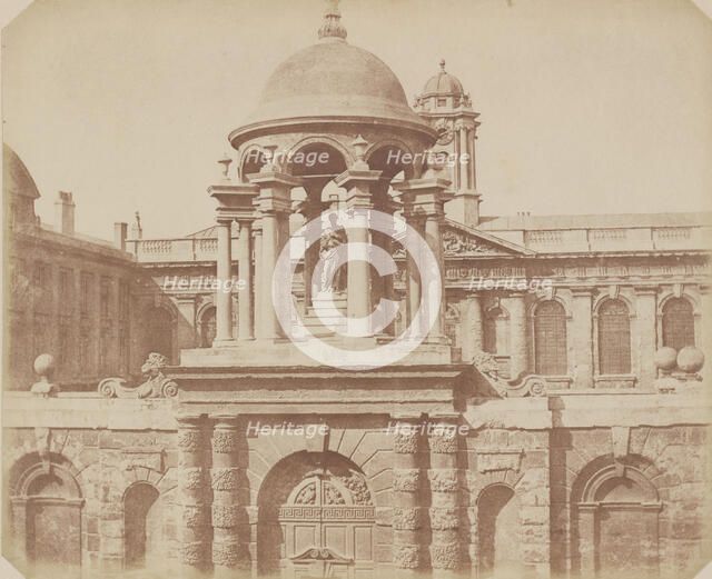 Entrance Gateway, Queen's College, Oxford, April 9, 1843. Creator: William Henry Fox Talbot.