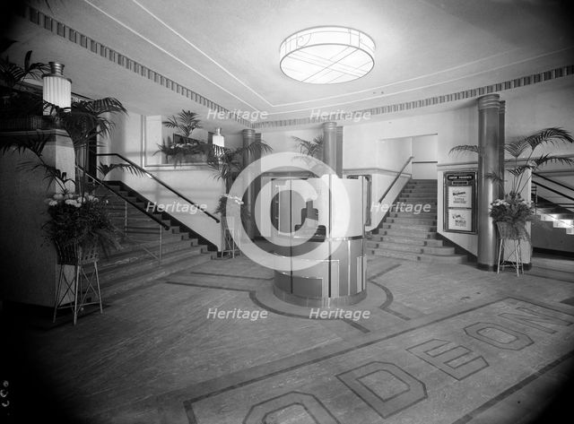 Entrance foyer to Odeon cinema, Chingford Mount, London, c1935. Artist: J Maltby
