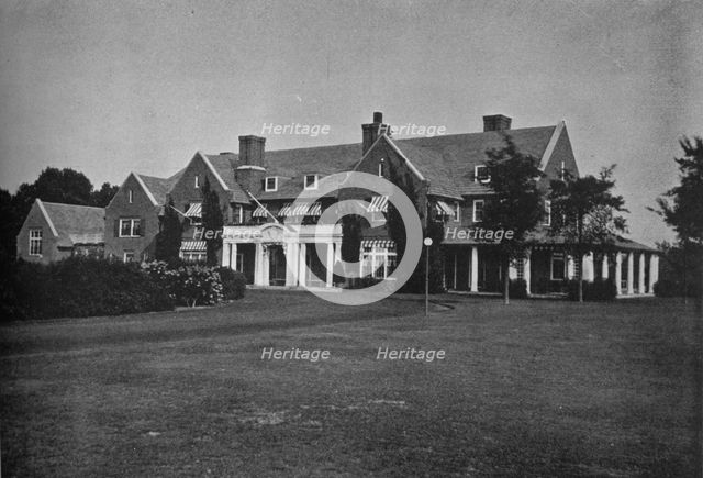 Entrance front, Essex County Club, Manchester, Massachusetts, 1925. Artist: Unknown.