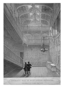 Entrance Hall at Rood Ashton, Wiltshire mid 19th century. Artist: Day & Haghe
