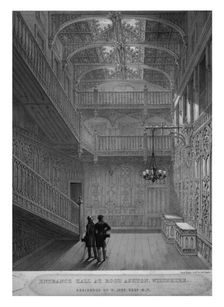 Entrance Hall at Rood Ashton, Wiltshire mid 19th century. Artist: Day & Haghe