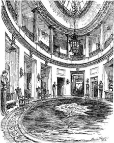Entrance hall of the RAC clubhouse, Pall Mall, London, 1946. Artist: Hanslip Fletcher
