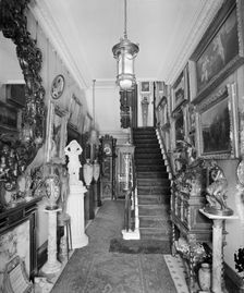 Entrance hall, Park Lea, Fulwood Park, Aigburth, Liverpool, Merseyside, 1916. Creator: Henry Bedford Lemere