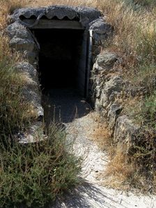 Entrance in an observation point at the high point where the defense of the Tossal del Deu know…