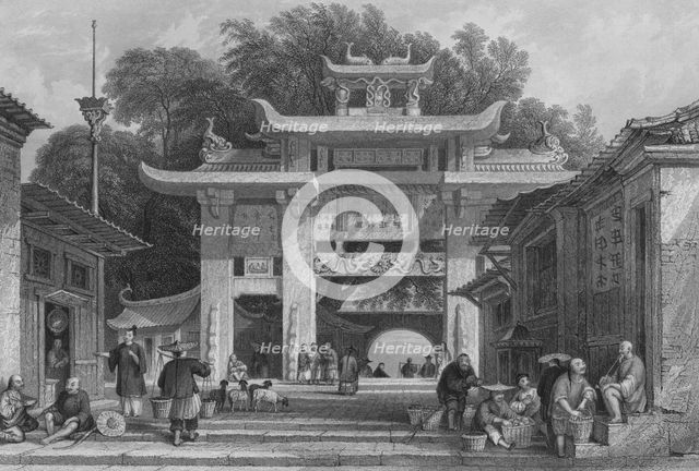 'Entrance into the City of Amoy', 1843. Artist: S Fisher.