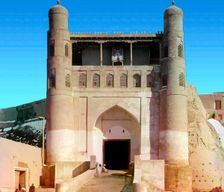 Entrance into the Emir's palace in Old Bukhara, between 1905 and 1915. Creator: Sergey Mikhaylovich Prokudin-Gorsky