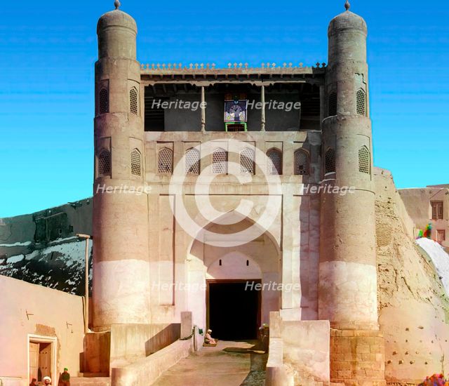 Entrance into the Emir's palace in Old Bukhara, between 1905 and 1915. Creator: Sergey Mikhaylovich Prokudin-Gorsky.