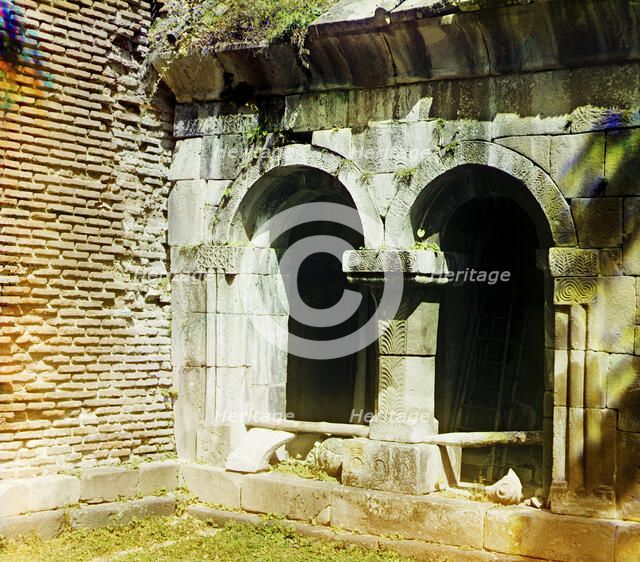 Entrance into the Timotis-Ubanskii Monastery..., between 1905-1915. Creator: Sergey Mikhaylovich Prokudin-Gorsky.