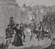 Entrance into Avignon of King Louis VIII of France and the papal legate...12 Sep 1226 (1877). Creator: Unknown