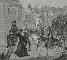 Entrance into Avignon of King Louis VIII of France and the papal legate...12 Sep 1226 (1877). Creator: Unknown