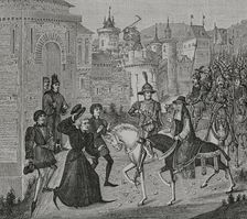 Entrance into Avignon of King Louis VIII of France and the papal legate...12 Sep 1226 (1877). Creator: Unknown