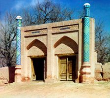 Entrance into Namazga mosque, Samarkand, between 1905 and 1915. Creator: Sergey Mikhaylovich Prokudin-Gorsky