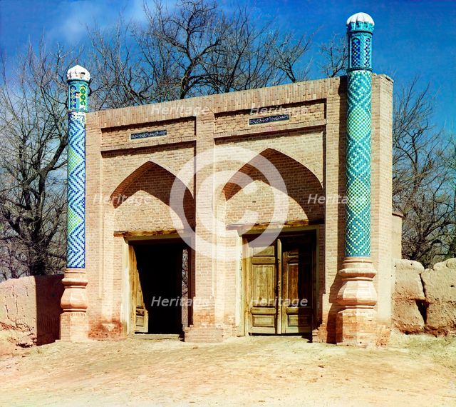 Entrance into Namazga mosque, Samarkand, between 1905 and 1915. Creator: Sergey Mikhaylovich Prokudin-Gorsky.