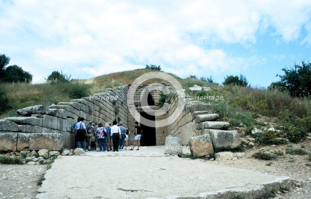 Entrance of a tumulus at Mycenae, late Bronze Age, Greece, c1450-c1100 BC. Artist: Unknown