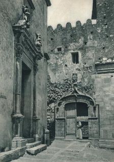 Entrance of a church, Taormina, Sicily, Italy, 1927. Artist: Eugen Poppel