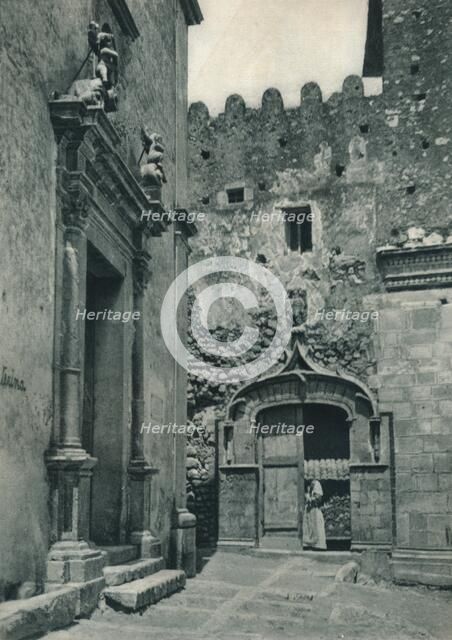 Entrance of a church, Taormina, Sicily, Italy, 1927. Artist: Eugen Poppel.
