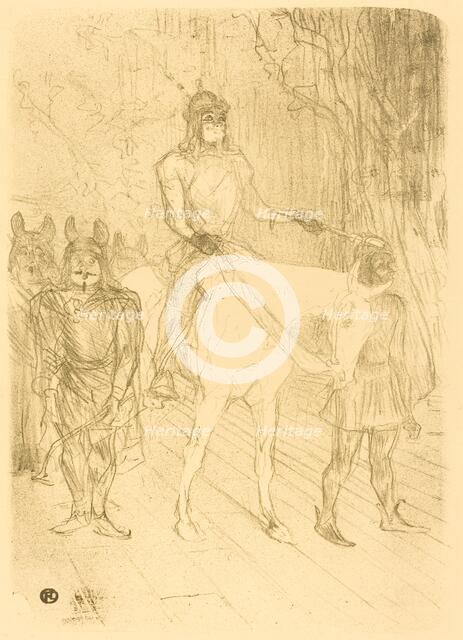 Entrance of Brasseur in "Chilperic" (Entrée de Brasseur dans "Chilpéric"), 1895. Creator: Henri de Toulouse-Lautrec.