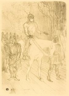 Entrance of Brasseur in "Chilperic" (Entrée de Brasseur dans "Chilpéric"), 1895. Creator: Henri de Toulouse-Lautrec